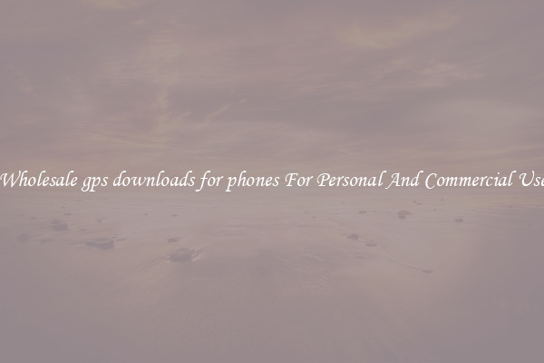 Wholesale gps downloads for phones For Personal And Commercial Use