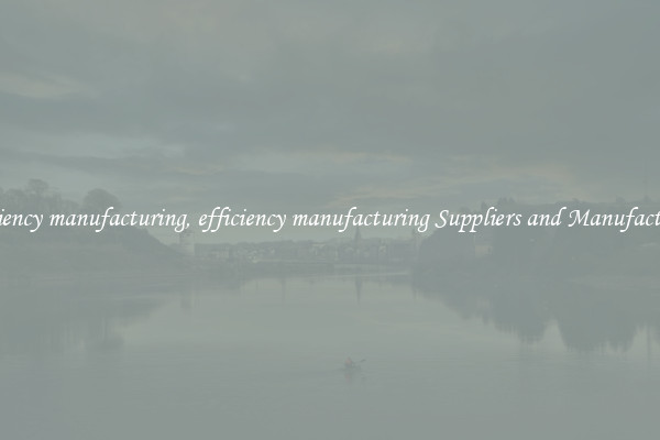 efficiency manufacturing, efficiency manufacturing Suppliers and Manufacturers
