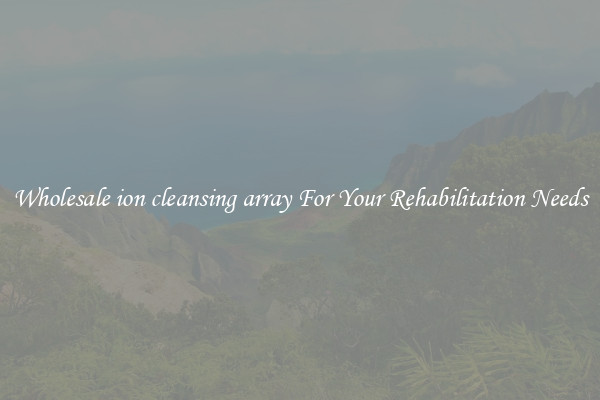 Wholesale ion cleansing array For Your Rehabilitation Needs