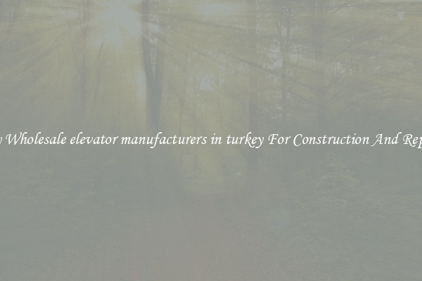 Buy Wholesale elevator manufacturers in turkey For Construction And Repairs