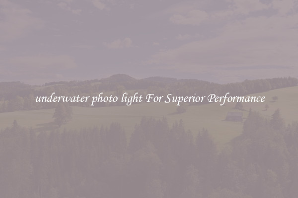 underwater photo light For Superior Performance