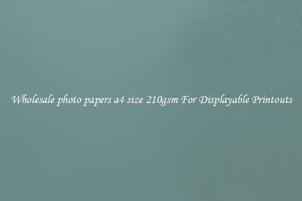 Wholesale photo papers a4 size 210gsm For Displayable Printouts
