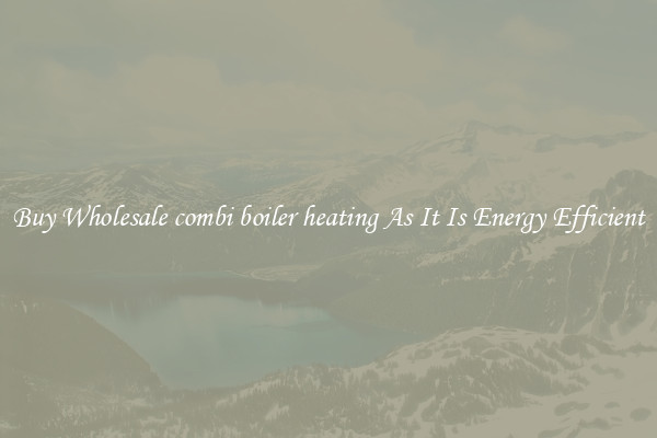 Buy Wholesale combi boiler heating As It Is Energy Efficient