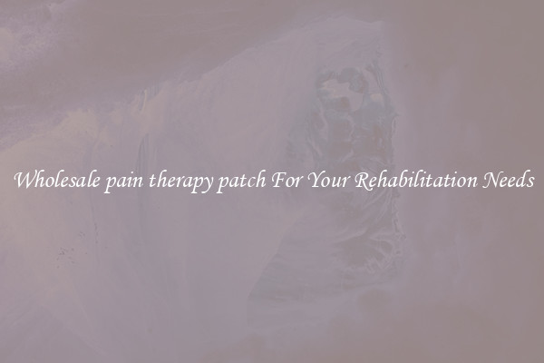 Wholesale pain therapy patch For Your Rehabilitation Needs