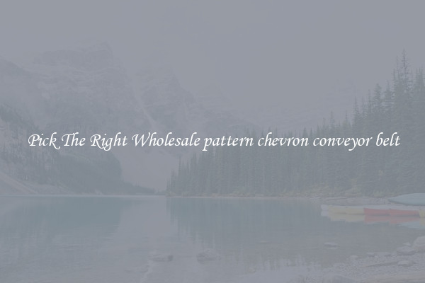 Pick The Right Wholesale pattern chevron conveyor belt