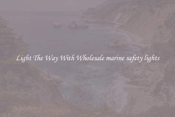 Light The Way With Wholesale marine safety lights