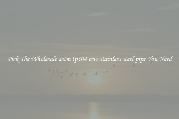 Pick The Wholesale astm tp304 erw stainless steel pipe You Need