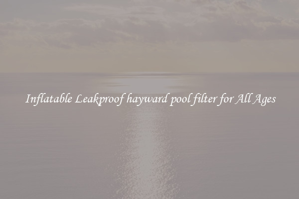 Inflatable Leakproof hayward pool filter for All Ages