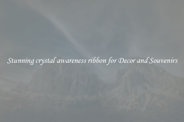 Stunning crystal awareness ribbon for Decor and Souvenirs