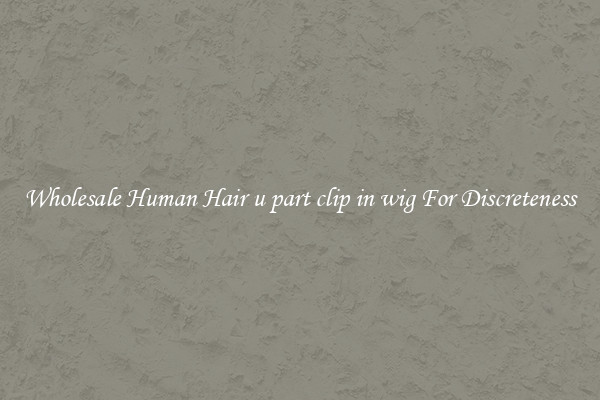 Wholesale Human Hair u part clip in wig For Discreteness