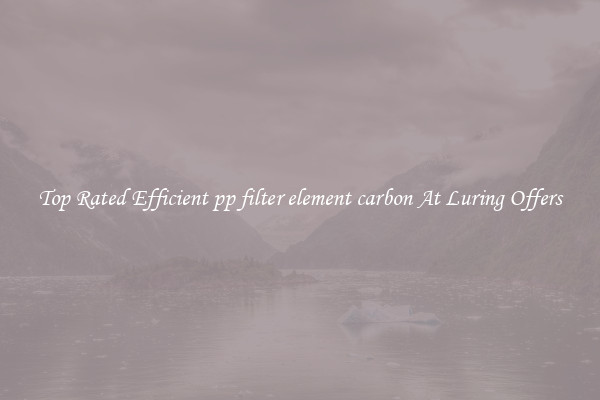 Top Rated Efficient pp filter element carbon At Luring Offers