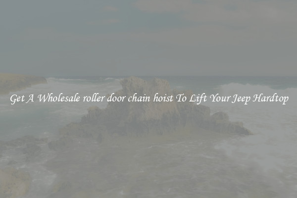 Get A Wholesale roller door chain hoist To Lift Your Jeep Hardtop